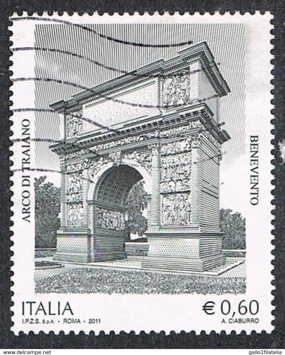 2011 - ITALIA - ARCO DI TRAIANO / MONUMENT OF TRAIANO. USATO - 2011-20: Usati