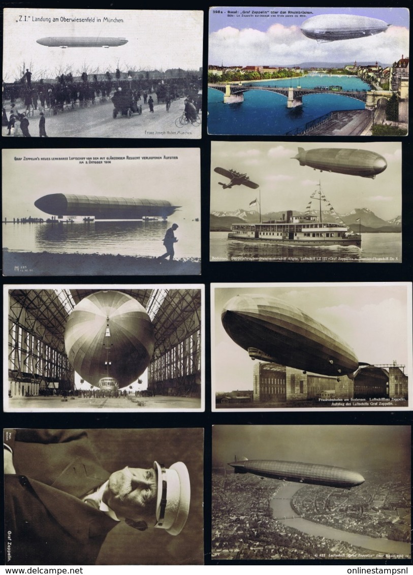 Deutsche Reich Zeppelin Postkarten In Dem 1906 -1911 - Correo Aéreo & Zeppelin