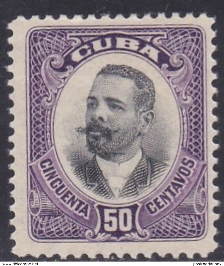 Cuba, Scott #245, Mint No Gum, Maj. Gen. Antonio Maceo, Issued 1910 - Unused Stamps