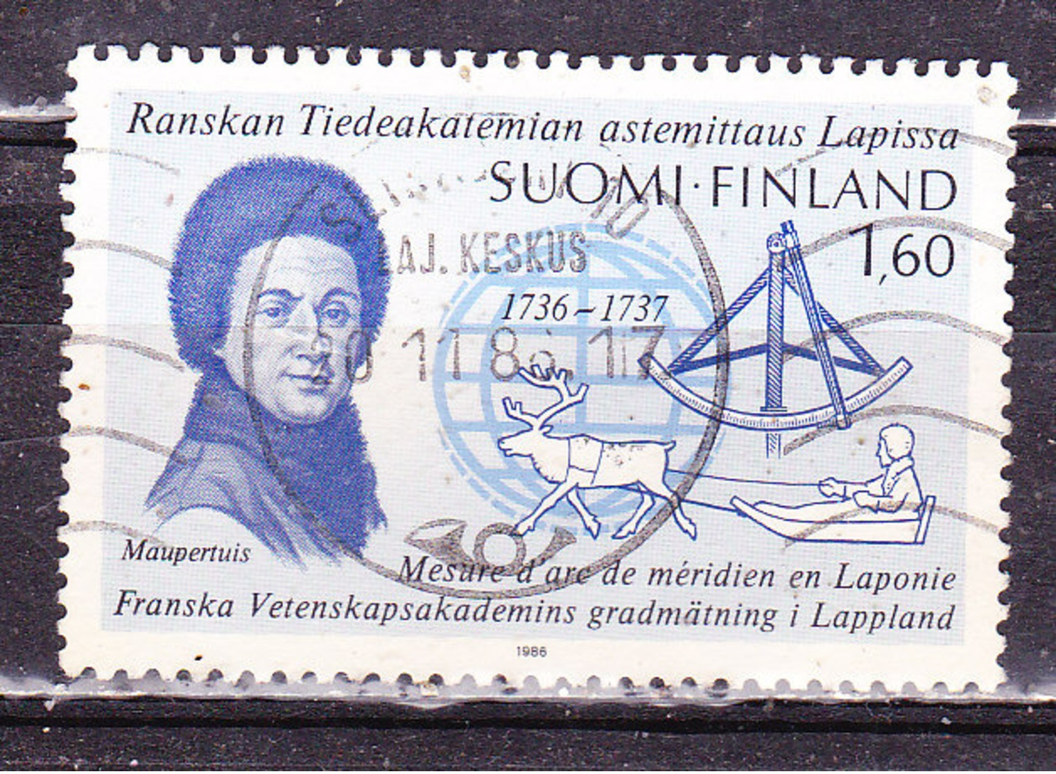 Finlandia 1986- Meridiano Lapponia -Usato - Used Stamps