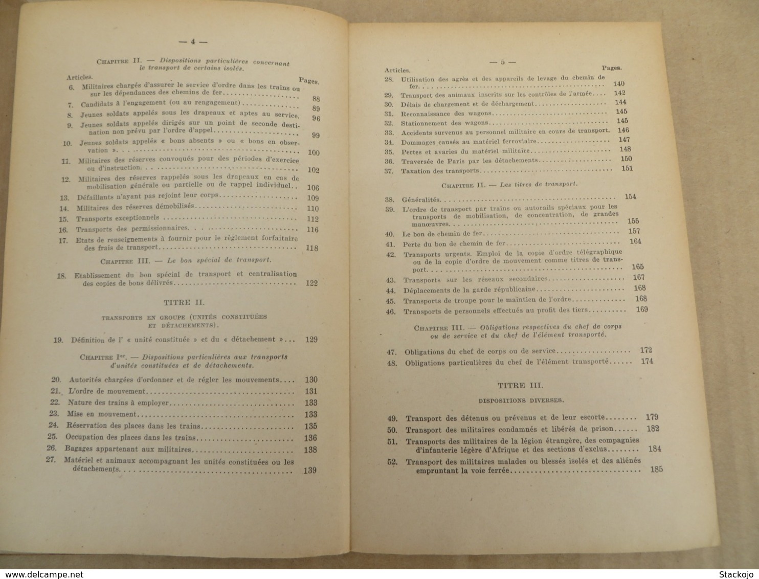 Service De L'intendance - Transports De Personnel Par Voie Ferrée (Isolés Et Troupes) - 89/01 - Andere & Zonder Classificatie