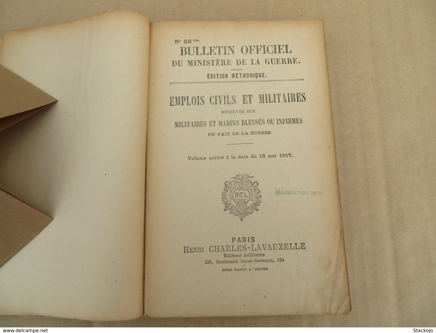 Emplois Civils Et Militaires Réservés Au Militaire Et Marins Blessés Ou Infirmes De Fait De La Guerre - 31/01 - Andere & Zonder Classificatie