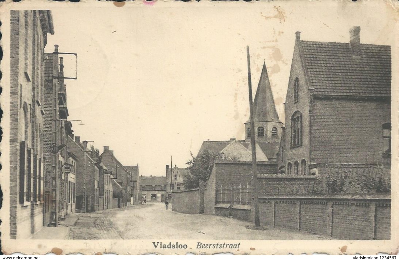 Vladslo Beerststraat  ( Kaart Verstuurd In 1954) - Andere & Zonder Classificatie