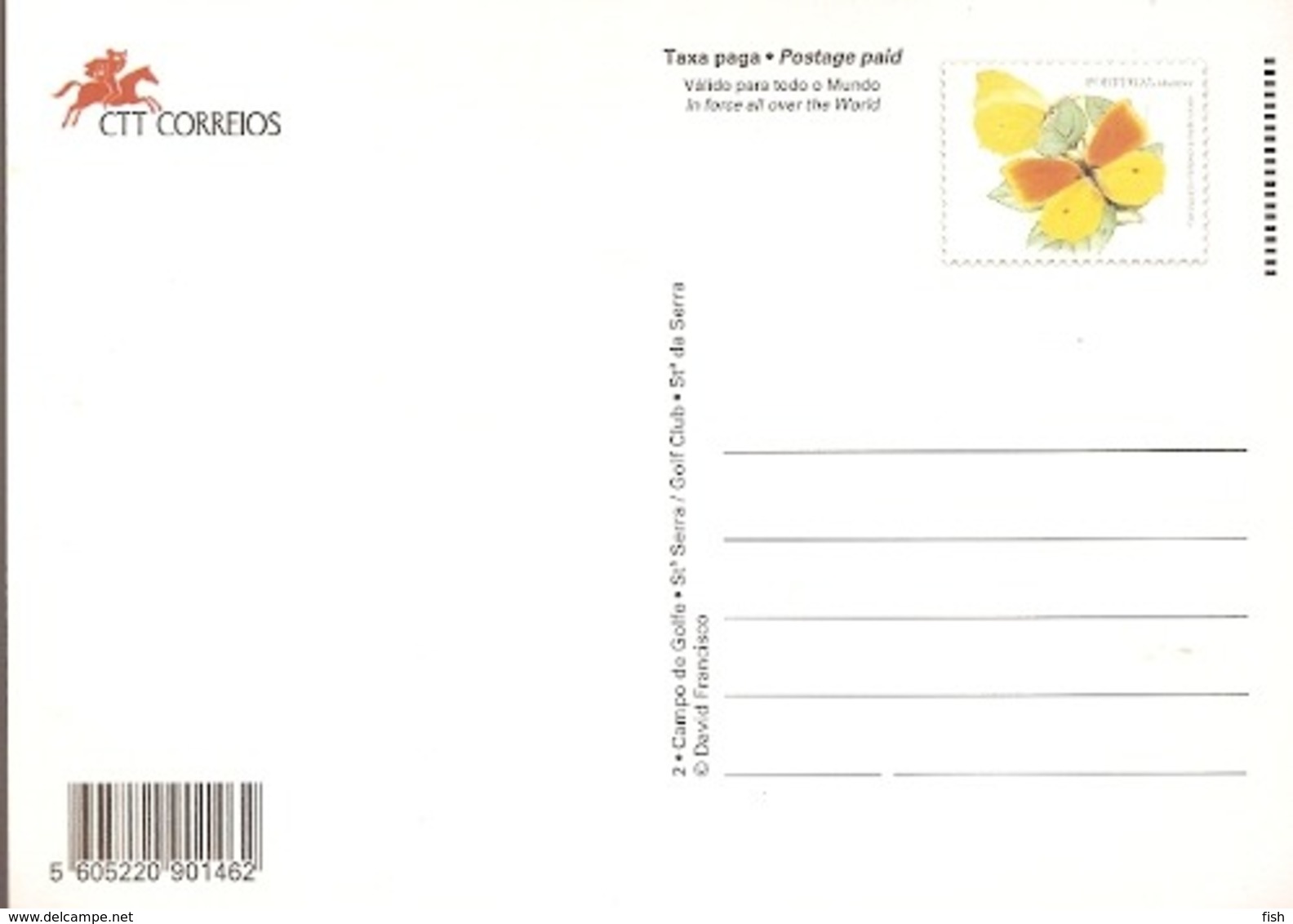 Portugal ** & Postal Stationery, Gonepteryx Cleopatra, Santo Da Serra Golf Course, Madeira 1998 (2) - Golf