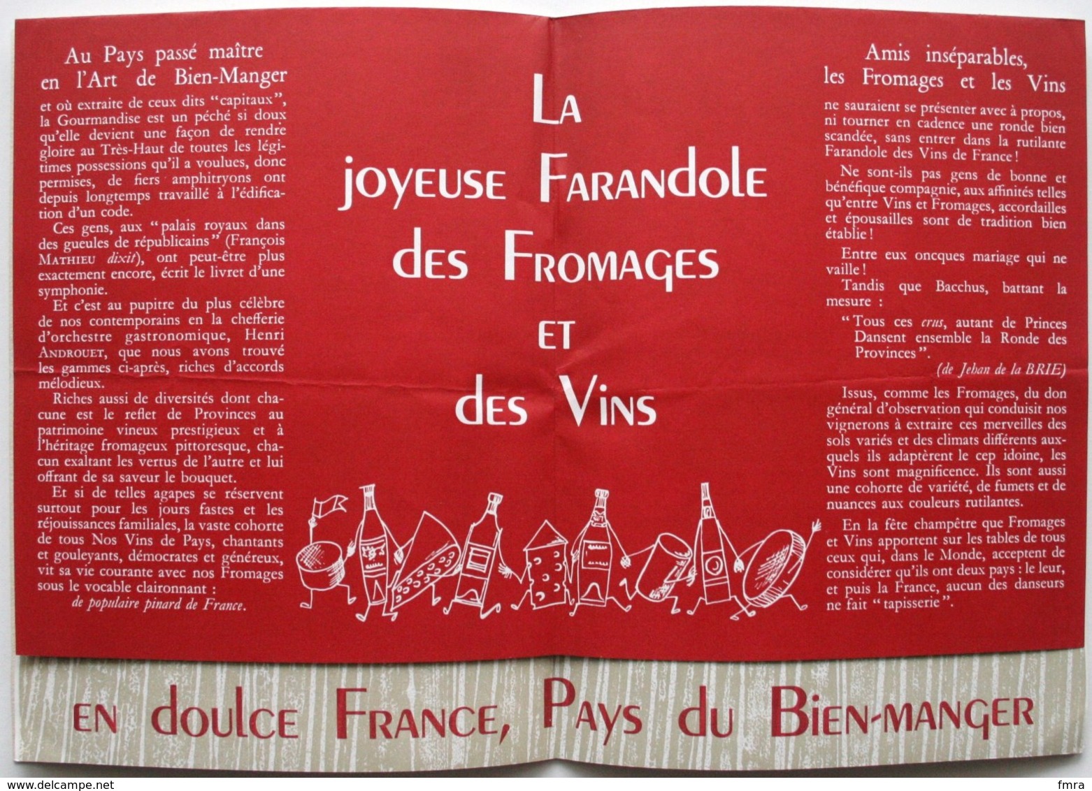 Publicité Ancienne - FROMAGES Et VINS  ** Voir 5 Scans **/P59 - Reclame