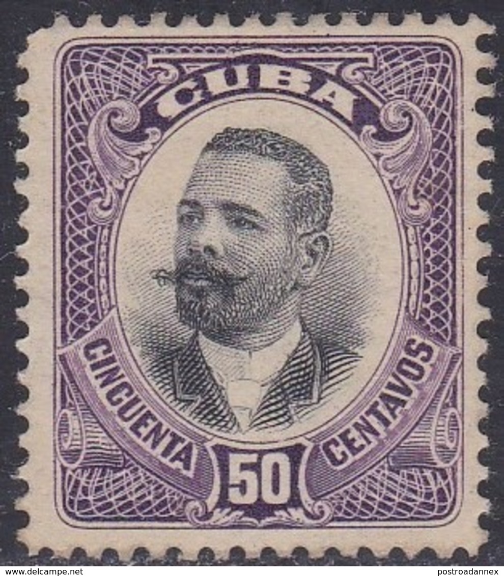 Cuba, Scott #245, Mint No Gum, Maj. Gen. Antonio Maceo, Issued 1910 - Unused Stamps