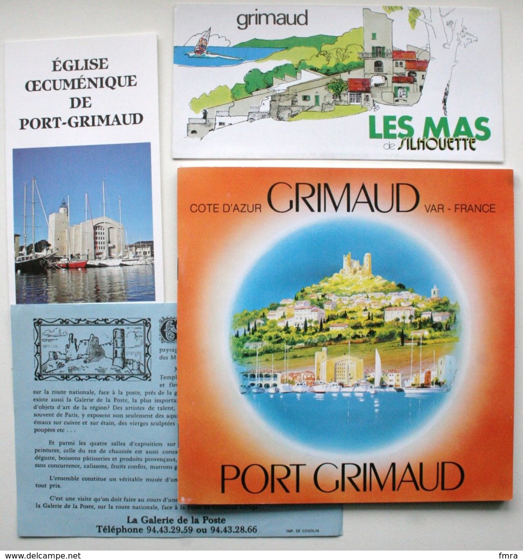 4 Docs Publicitaires (1984) GRIMAUD - PORT-GRIMAUD - Dont Brochure (+ Plan) 60 Pp. Avec Nbx Publicités (2 Scans) ** /P94 - Dépliants Touristiques