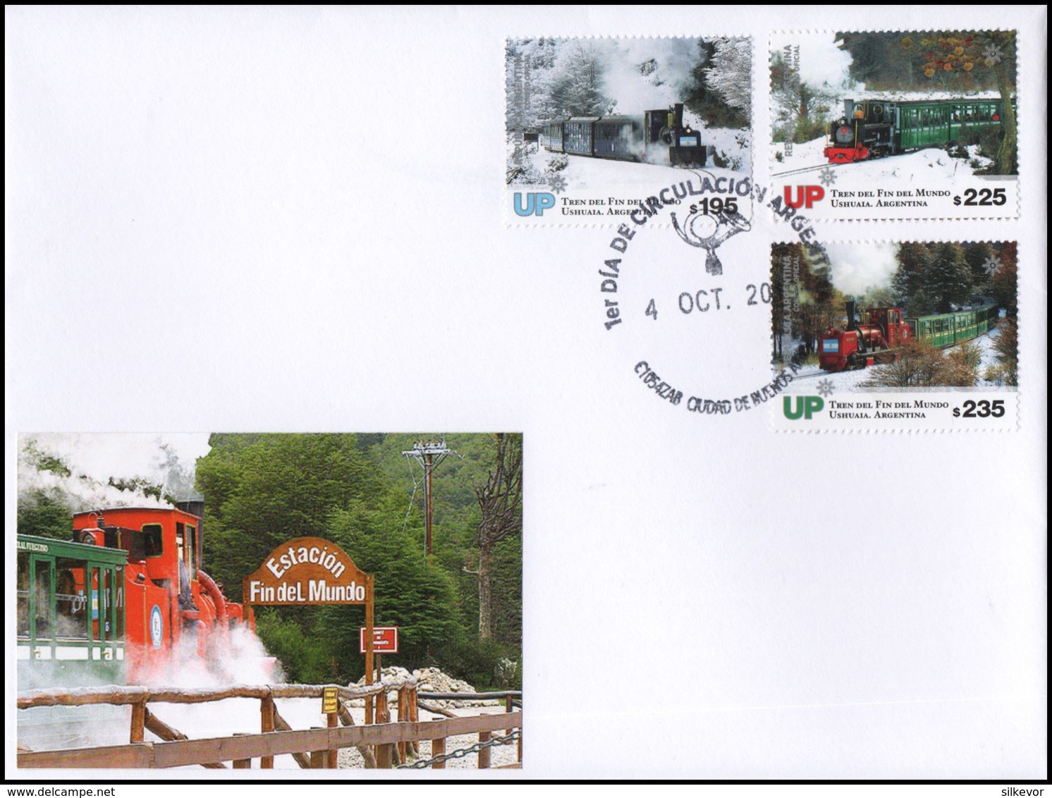 ARGENTINA/STAMPS, 2019 - USHUAIA-THE TRAIN OF THE END OF THE WORLD-FDC - Trains