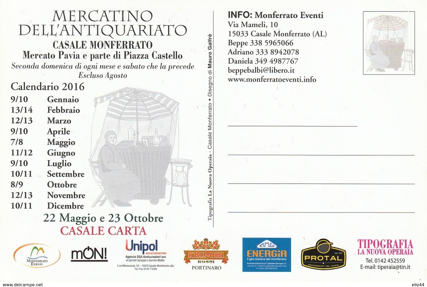 Tematica Mercati - Casale Monferrato - Mercatino Antiquariato 2016 - - Mercati