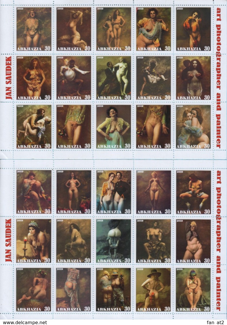 Fantazy Labels / Private Issue. Painting Photography Erotic Nude Art Photographer And Painter Jan Saudek. 2019. - Fantasy Labels