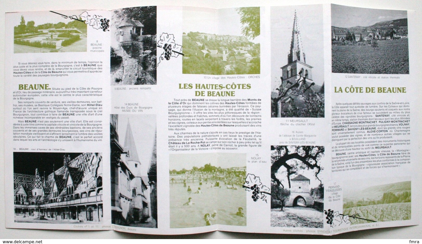 Publicité BEAUNE - Hautes-Côtes Et Côte De BEAUNE  Bourgogne  (2 Scans) ** /P110 - Dépliants Touristiques