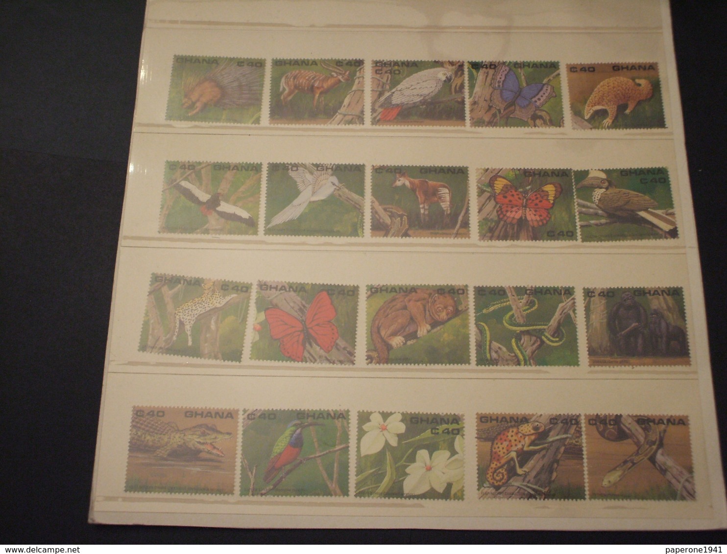 GHANA - 1990 FAUNA/FIORI 20 VALORI - NUOVI(++) - Ghana (1957-...)