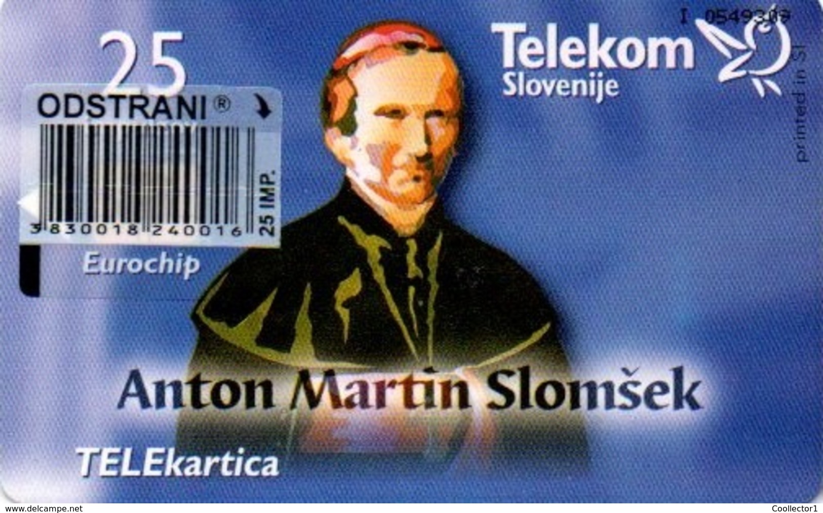 Slovenia, Slovenija, Slowenien, Telekom Slovenije - TS253. Very Rare Phonecard - Pope. Only 1,995 Pieces Issued. - Slowenien