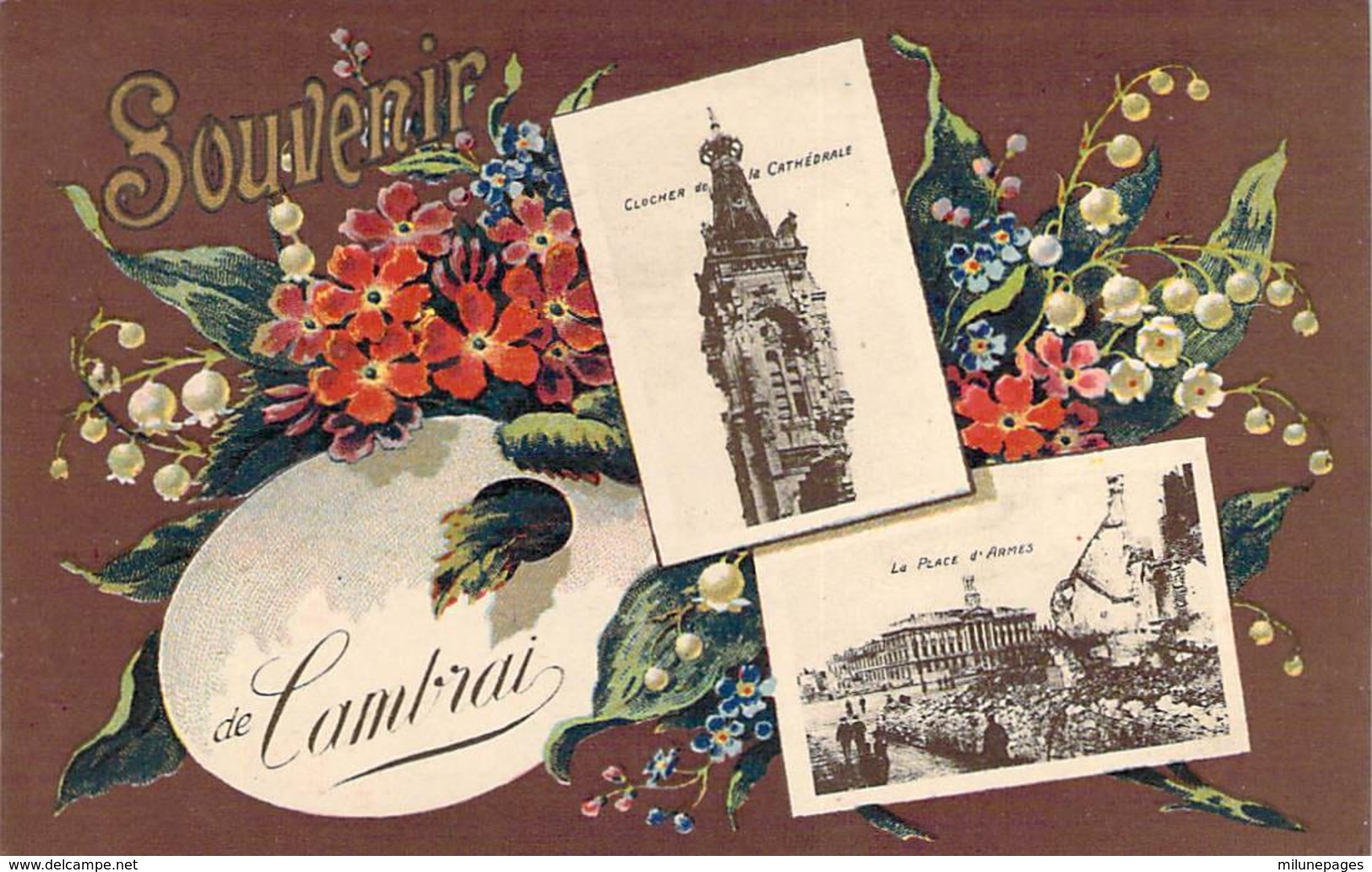 59 NORD Souvenir Multivues à La Palette De Fleurs De CAMBRAI - Cambrai