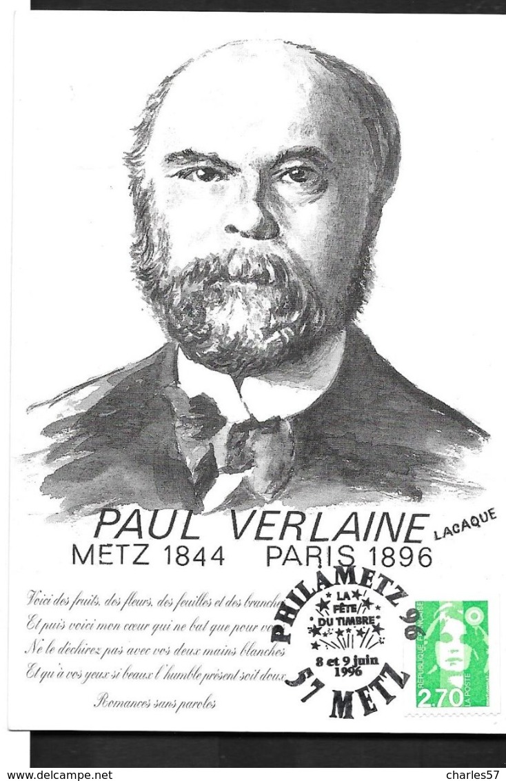 France:   Paul Verlaine (1844-1896) - Cachets Manuels