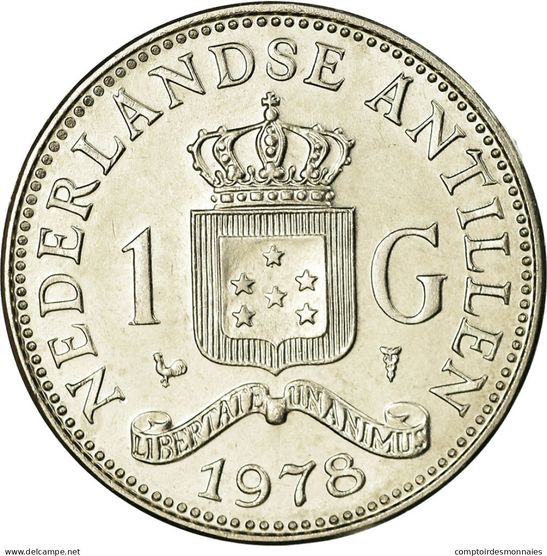 Monnaie, Netherlands Antilles, Juliana, Gulden, 1978, TTB, Nickel, KM:12 - Antilles Neérlandaises