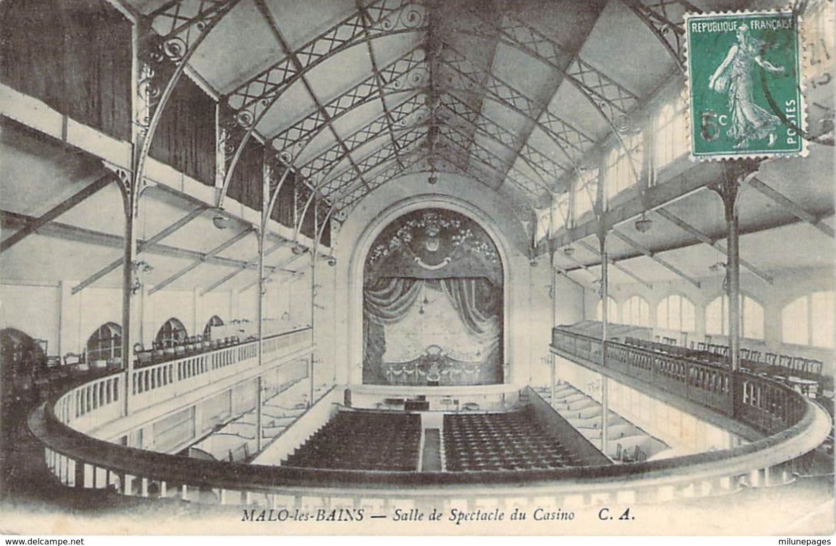 59 NORD L'Intérieur De La Salle De Spectacle Du Casino De MALO Les BAINS - Malo Les Bains