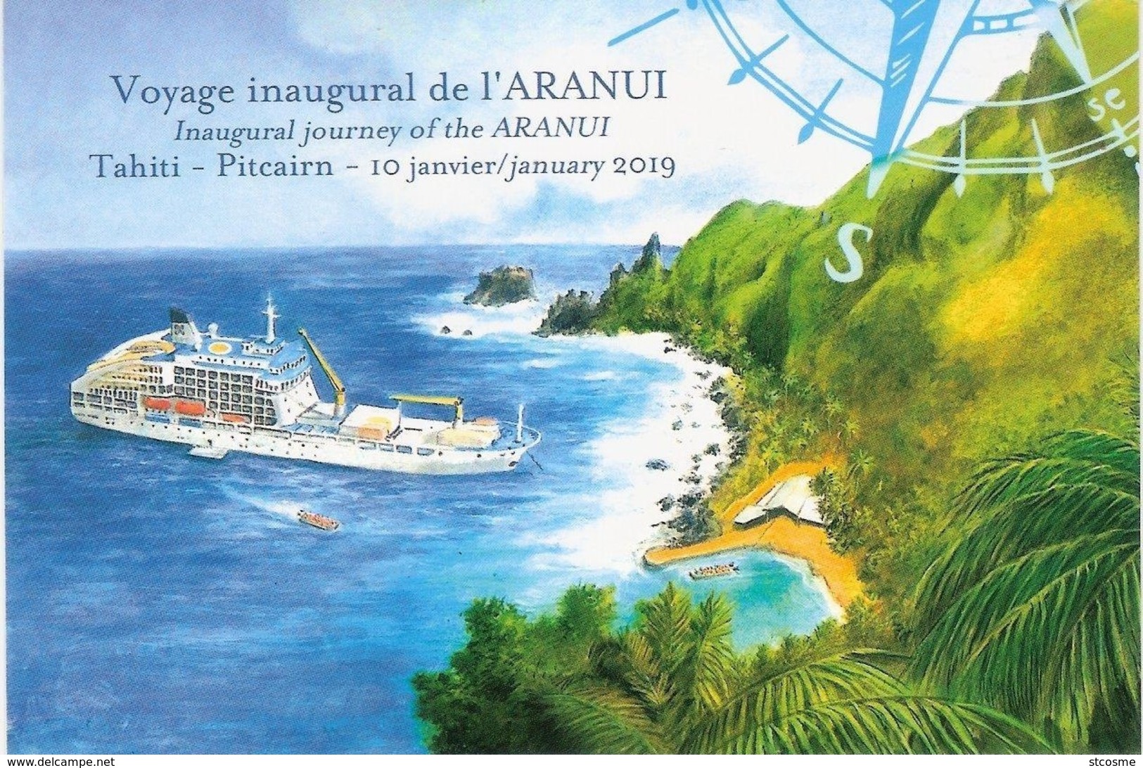 Entier / Stationery / PSC - PAP Polynésie Française : Carte N° 57 - Voyage Inaugural De L'Aranui à Pitcairn - Entiers Postaux