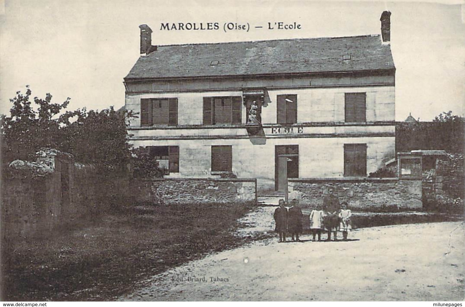 60 OISE Petits écoliers Devant L'Ecole De MAROLLES - Autres & Non Classés