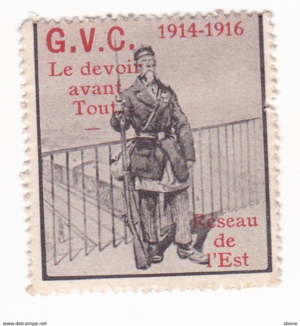 Vignette Militaire Delandre - G.V.C. - Le Devoir Avant Tout - Réseau De L'est - 1914 - 1916 - Military Heritage