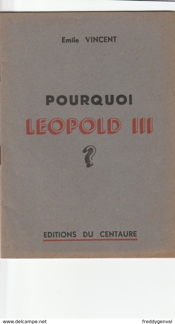 LEOPOLD III POURQUOI - History