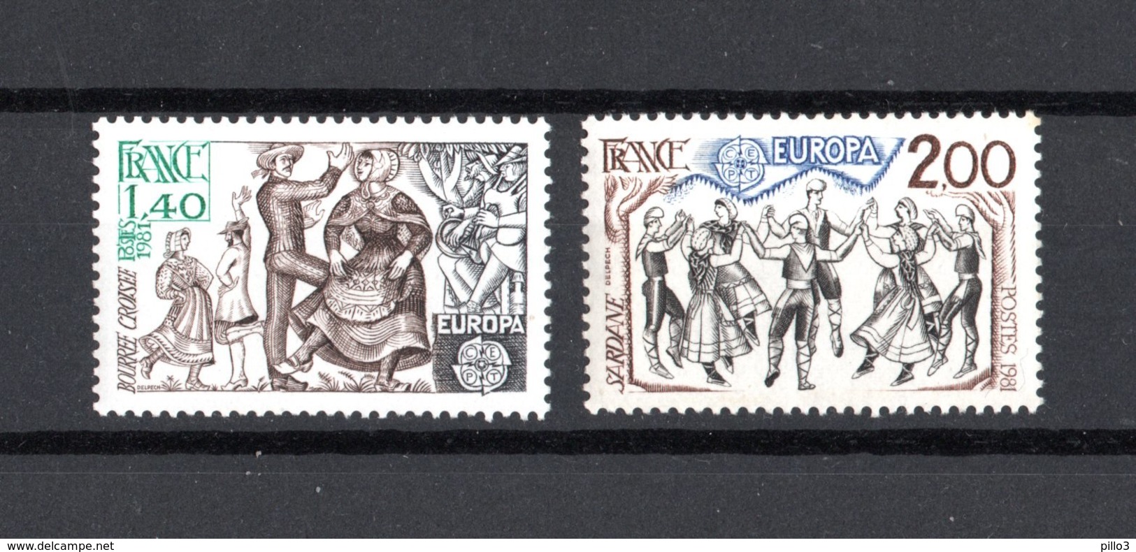 FRANCIA :   Europa-Cept 81   Folclore  2 Val. MNH** Del  4.05.1981 - 1981