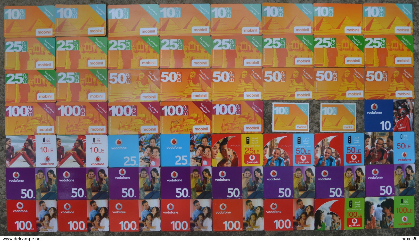 Egypt - Collection Of 100 Different Various Prepaid Cards, All Used - Sammlungen