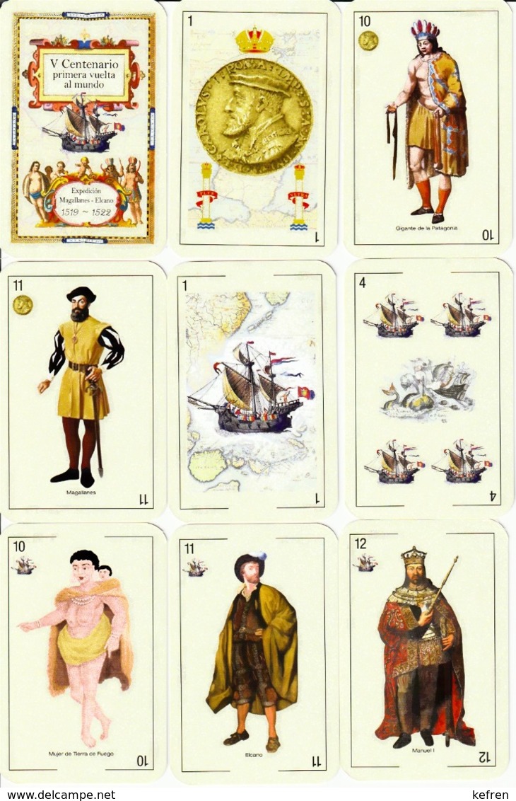 BARAJA ESPAÑOLA, PLAYING CARDS DECK, V CENTENARIO 1ª VUELTA AL MUNDO - Barajas De Naipe