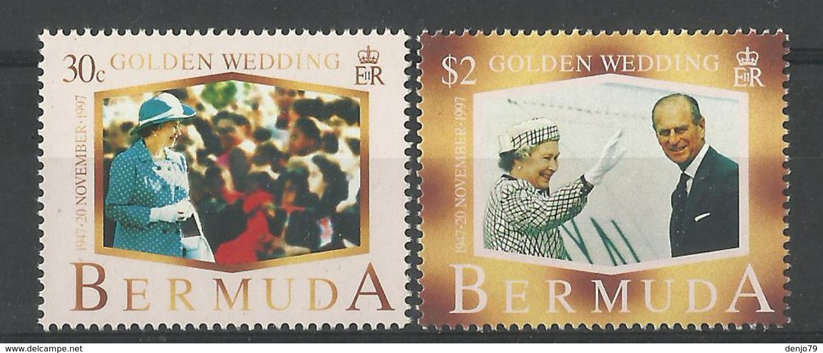 BERMUDA 1997 GOLDEN WEDDING SET MNH - Bermuda