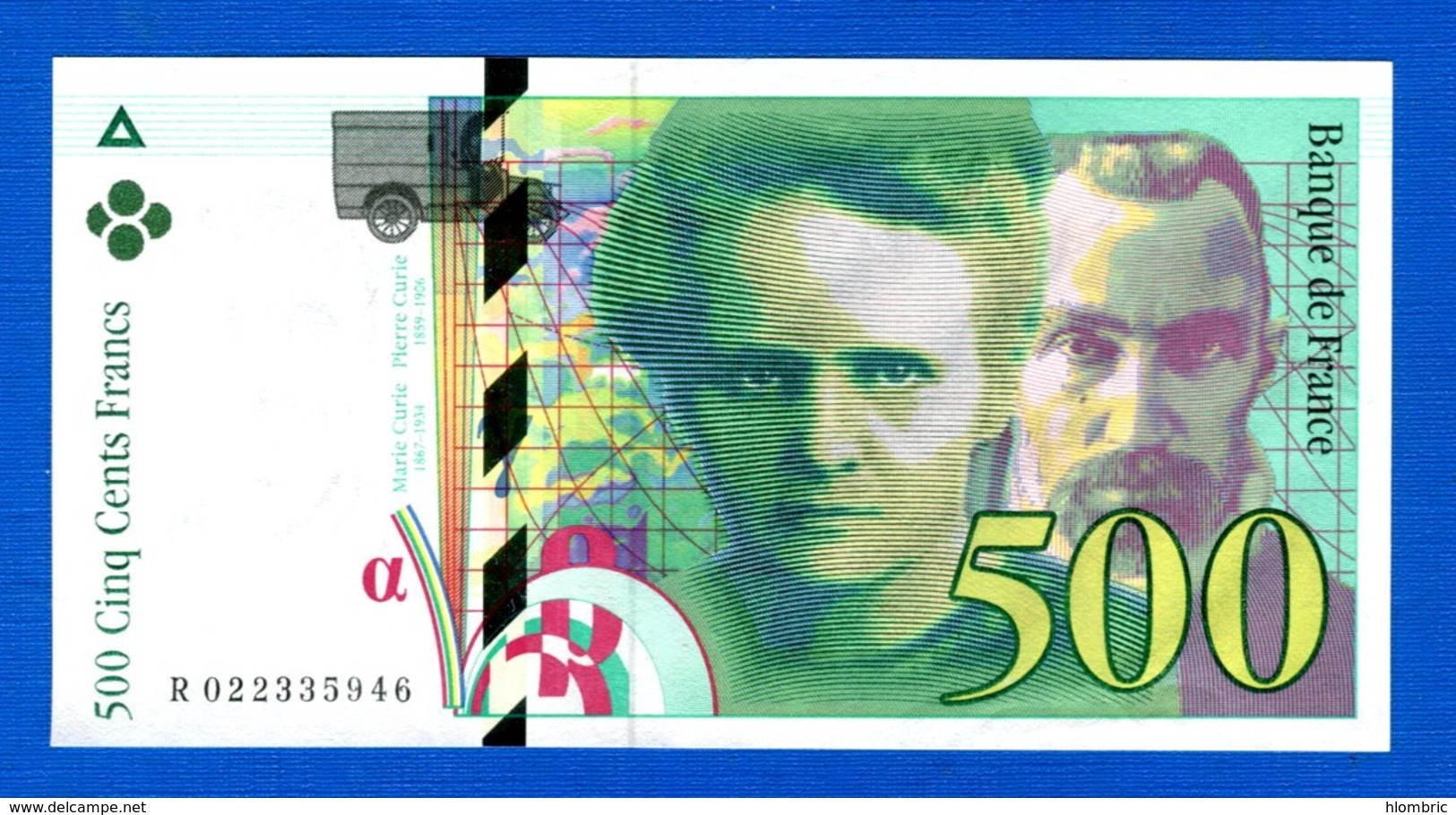 500 Fr  1994 - 500 F 1994-2000 ''Pierre En Marie Curie''