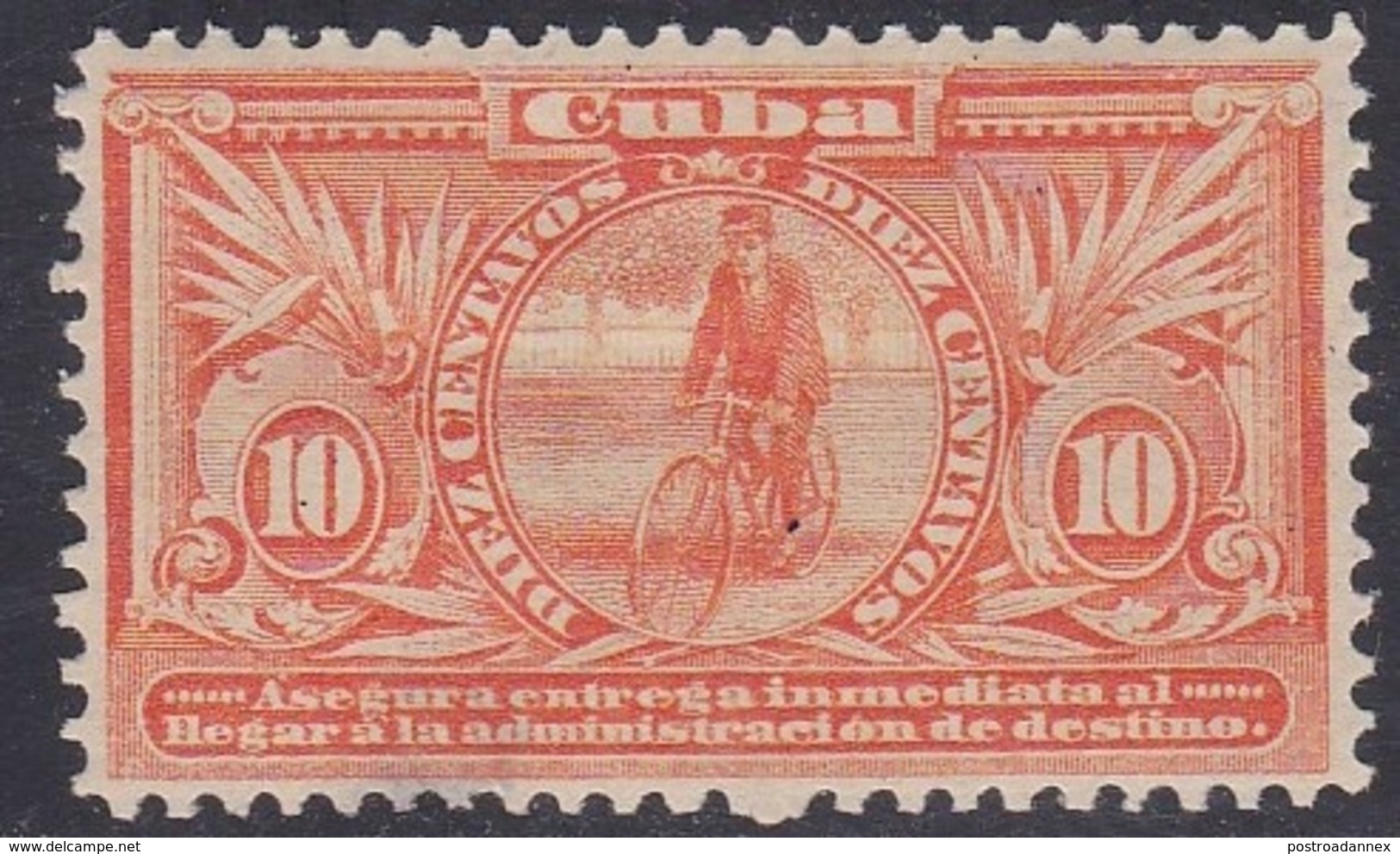 Cuba, Scott #E3, Mint Hinged, Special Delivery Messenger, Issued 1902 - Express Delivery Stamps