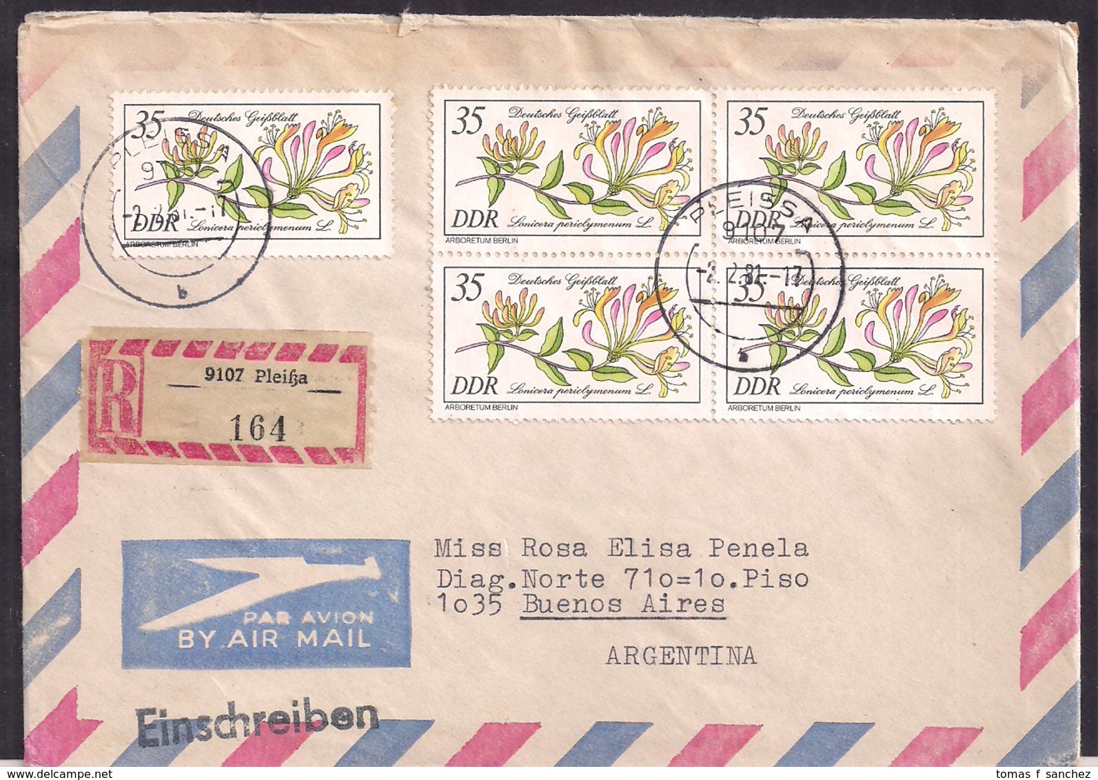 DDR - 1981 - Brief - Argentinien - Briefe U. Dokumente