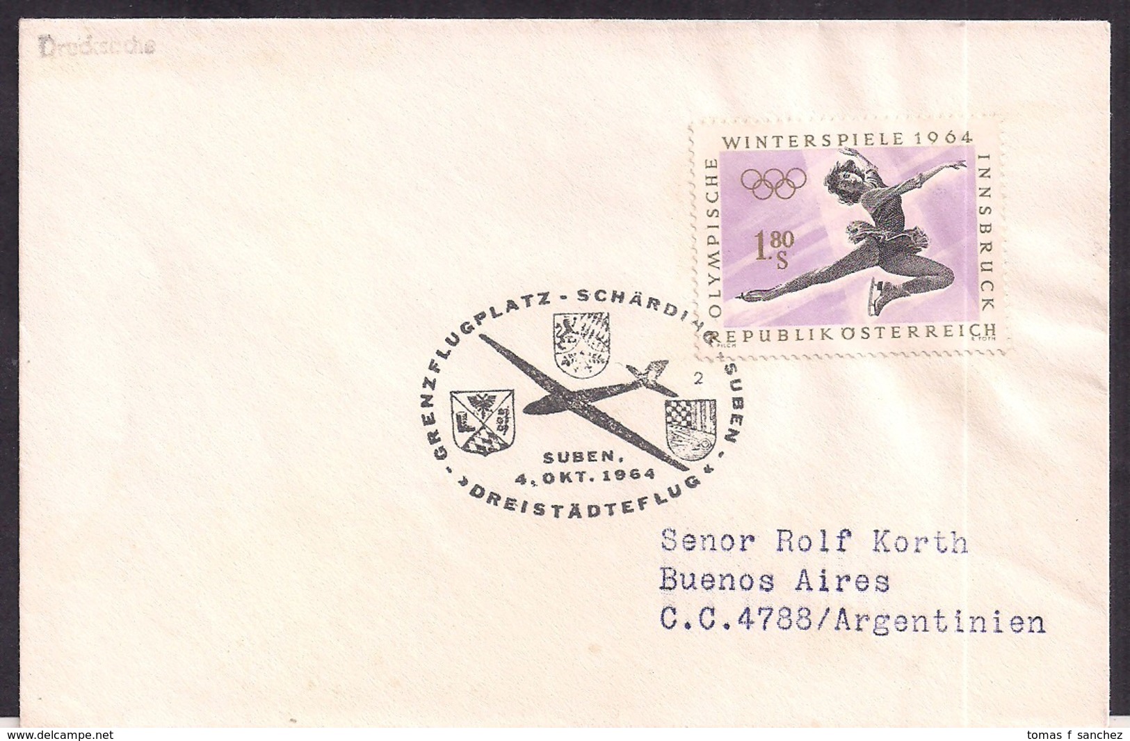 Österreich - 1964 - Sonderstempel - Grenzflugplatz Schärding-Suben - FDC