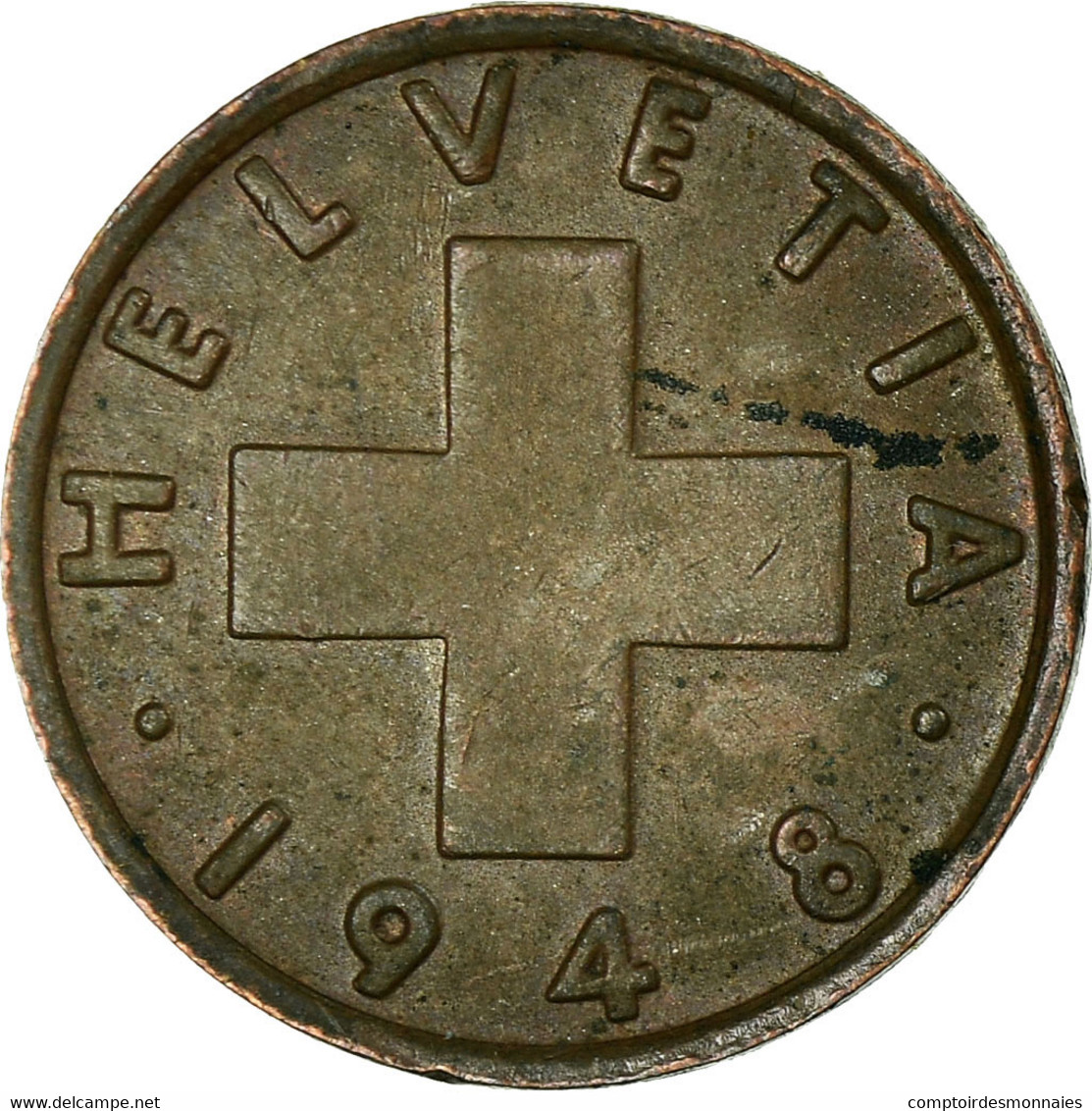 Monnaie, Suisse, Rappen, 1948, Bern, TB+, Bronze, KM:46 - Autres & Non Classés