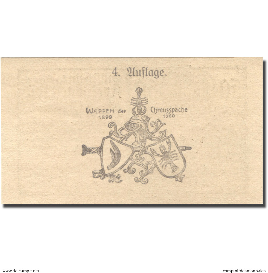 Billet, Autriche, Kreisbach, 50 Heller, Chateau 1, 1920-12-31, SPL Mehl:FS 386 - Austria