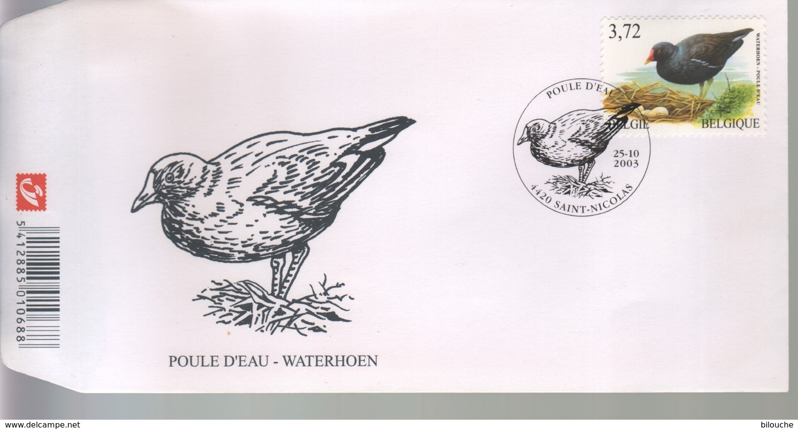 BUZIN / FDC / COB 3212 / POULE D'EAU - 1985-.. Uccelli (Buzin)