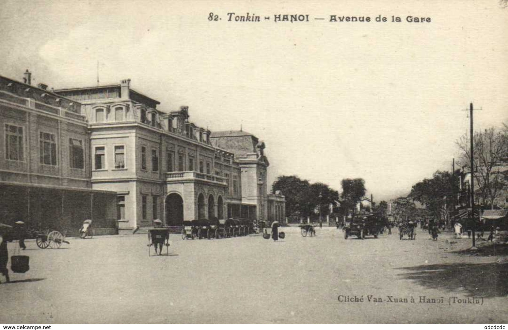 Tonkin HANOI Avenue De La Gare Voitures Pousses Pousses RV - Viêt-Nam