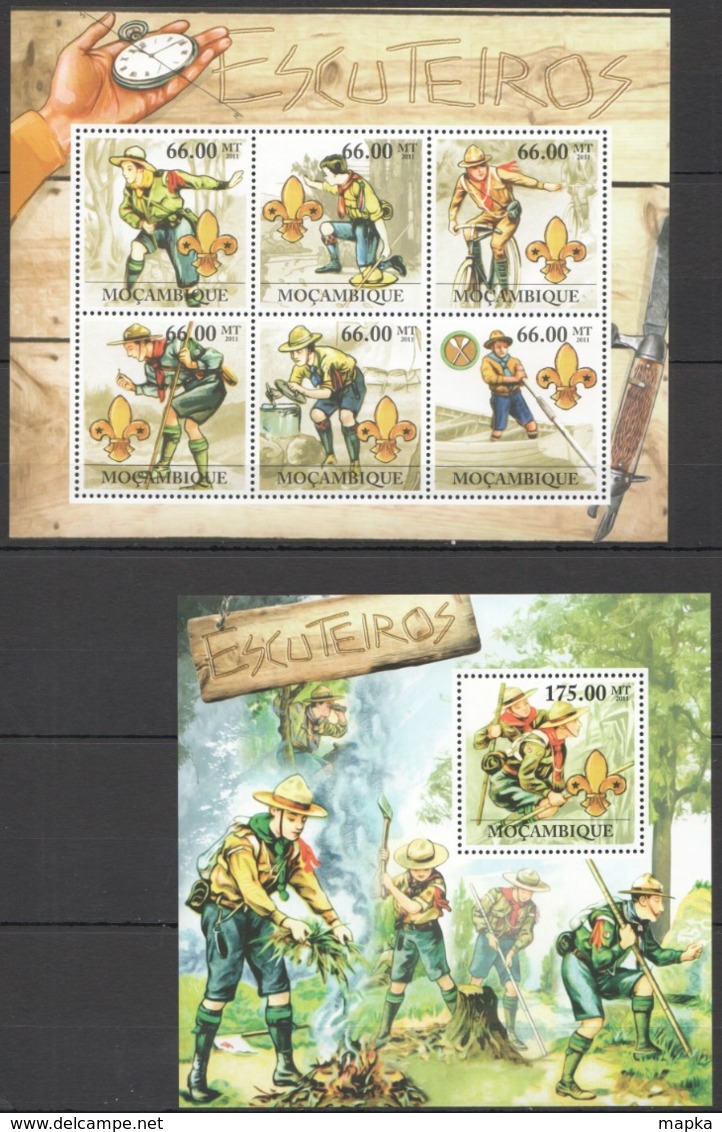 BC1220 2011 MOZAMBIQUE SCOUTISM SCOUTING BOY SCOUTS ESCUTEIROS KB+BL MNH - Altri & Non Classificati