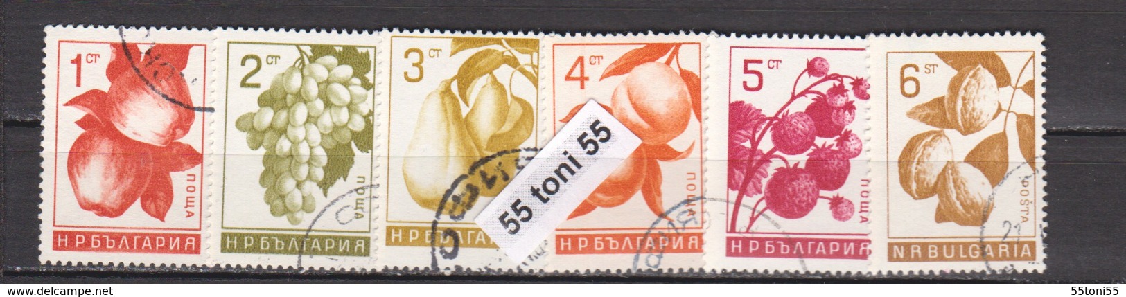 1965 Regular Edition Flora FRUITS Mi 1565/70  6v.-used(O) Bulgaria/Bulgarie - Frutas