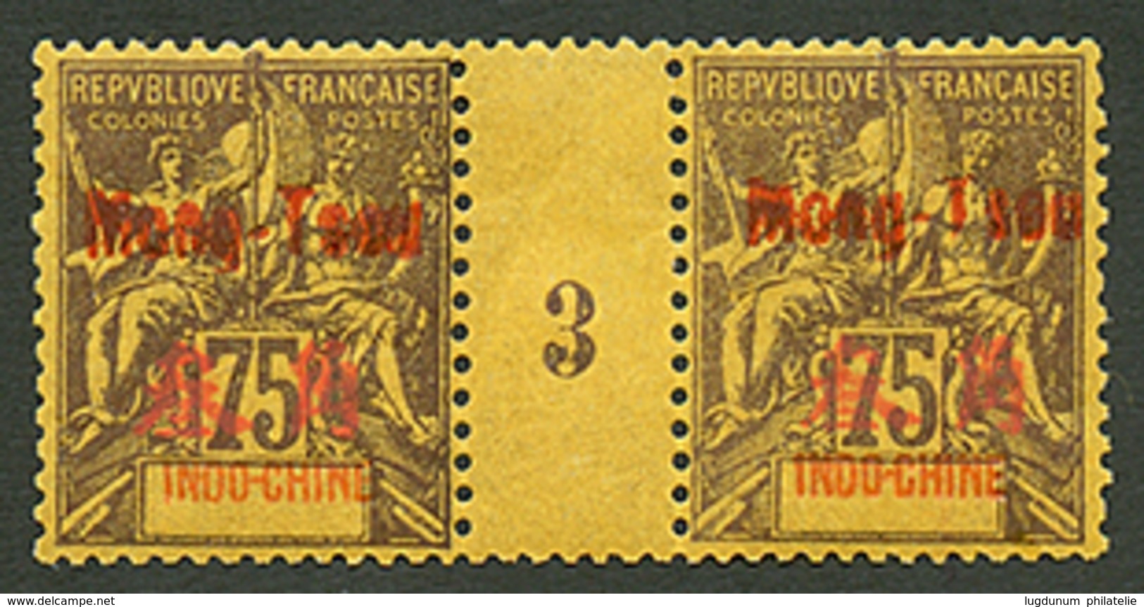 MONG-TSEU : Paire 75c (n°29) Avec MILLESIME 3 Neuf (** Pour Les 2 Timbres, Trace De Charnière Sur Le MILLESIME). RARISSI - Altri & Non Classificati