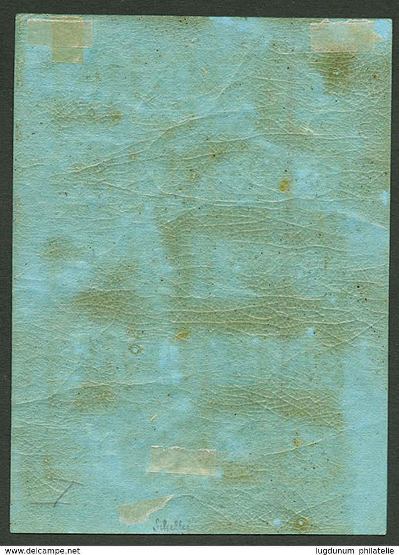 GUADELOUPE : TAXE 15c Noir S/ Bleu Vif (n°4a) Feuille De 20 Neuf ** (3 Ex. *). 1er Tirage De Janvier 1879. Rare Ainsi. S - Autres & Non Classés