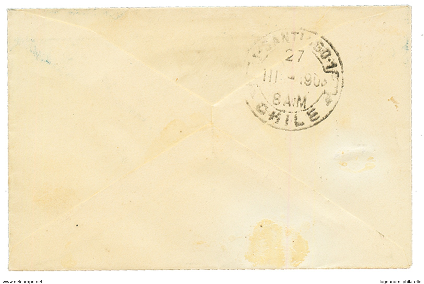 MADAGASCAR Pour Le CHILI : 1903 0,15c S/ 1F Obl. TANANARIVE Sur Enveloppe Pour SANTIAGO Du CHILI. TTB. - Other & Unclassified