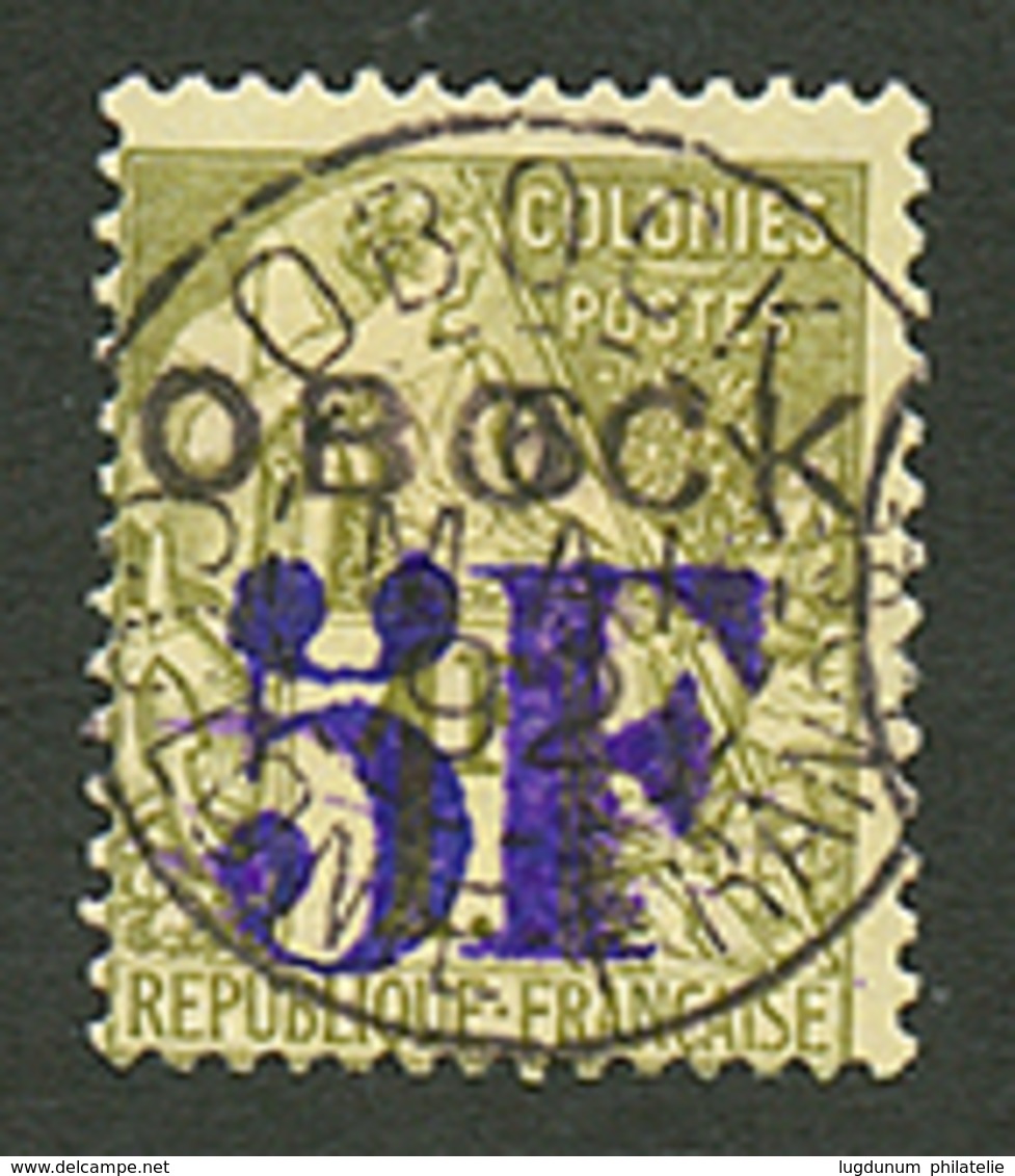 OBOCK 75 S/ 1F (n°31) Oblitération Centrale. Cote 850€. RARE. Tirage 600. Signé BRUN. Superbe. - Autres & Non Classés