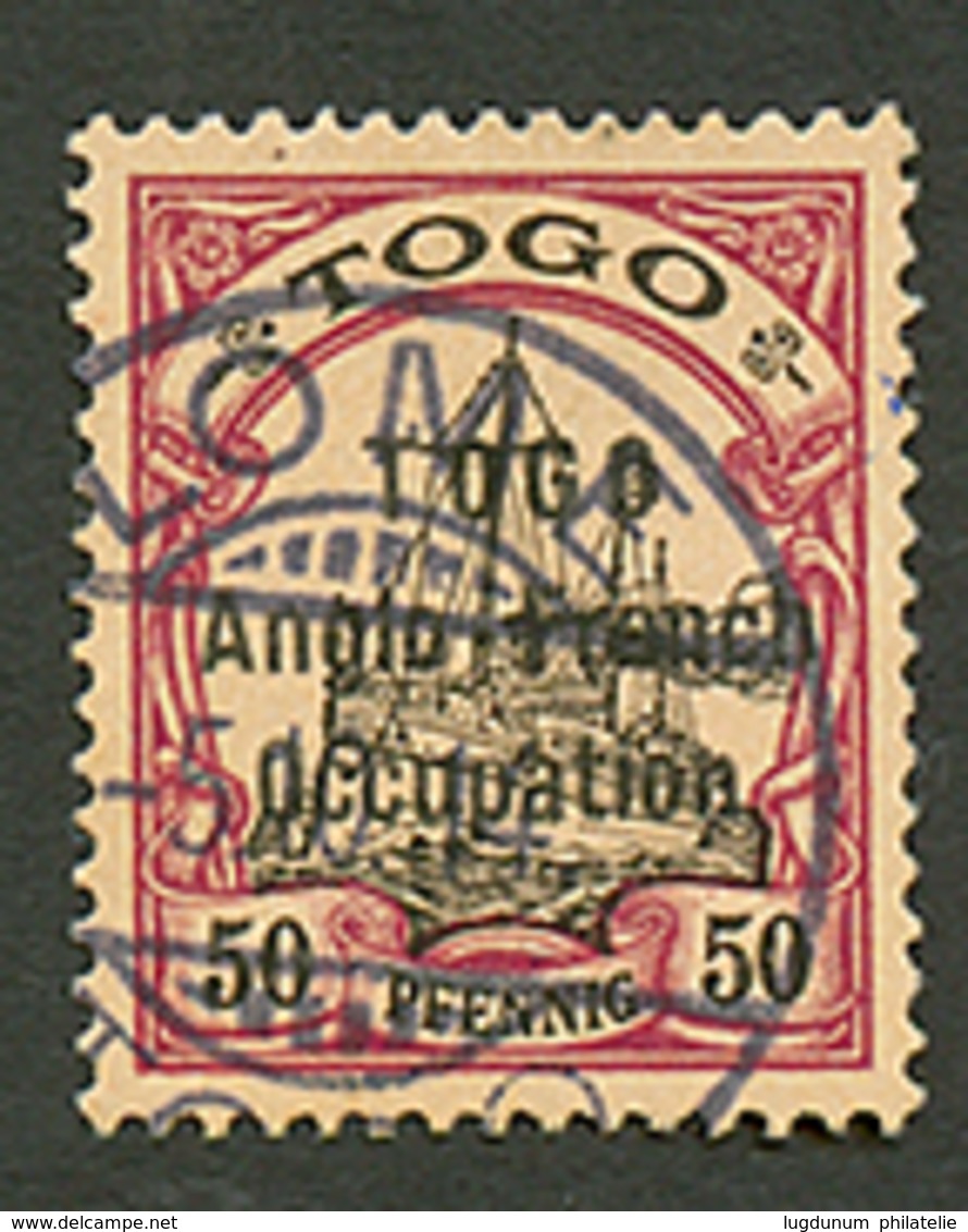 TOGO - ANGLO FRENCH OCCUPATION : 80pf (n°39B) Surcharge A Espacement étroit (2 Mm) Obl. LOME. Cote 17 000€. Certificats  - Other & Unclassified