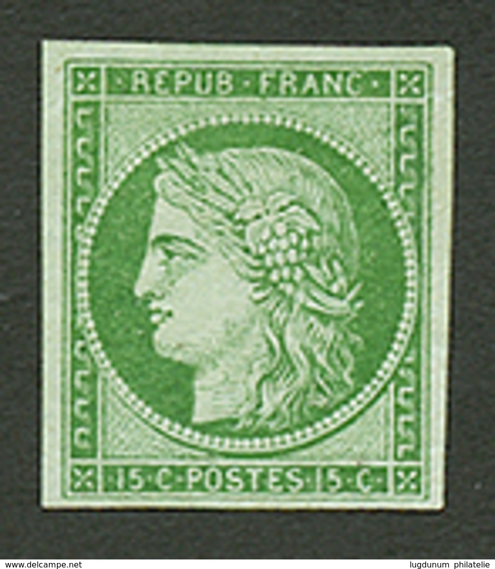 15c CERES (n°2) Neuf *. FAUX SPERATI. Sans Marque Au Verso. Certificat BRUN (2009). Superbe. - Other & Unclassified