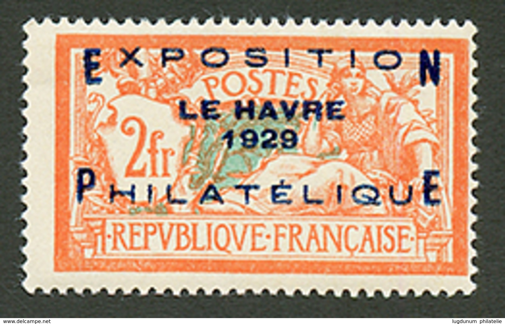 EXPOSITION LE HAVRE 1929 - 2F (n°257A) Neuf *. Cote 875€. Signé SCHELLER. TB. - Altri & Non Classificati