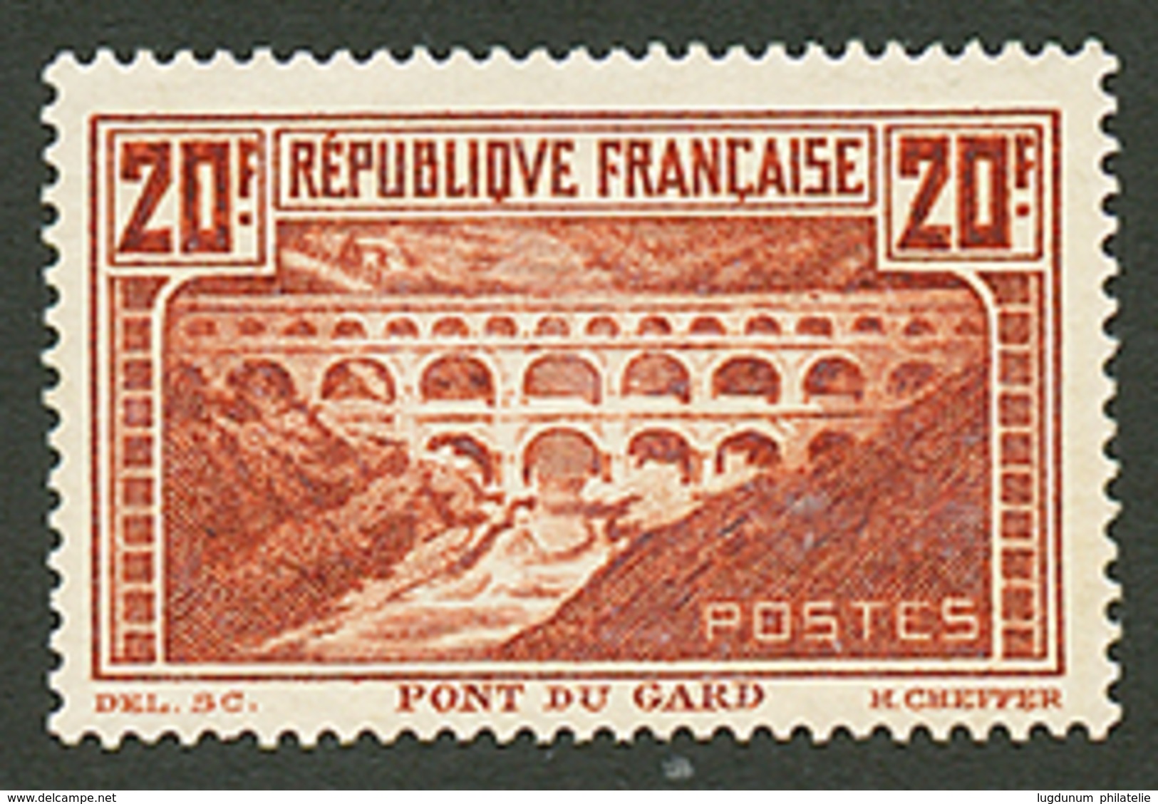 20F PONT DU GARD (n°262A) Neuf **. Cote 575€. Signé SCHELLER. Superbe. - Sonstige & Ohne Zuordnung