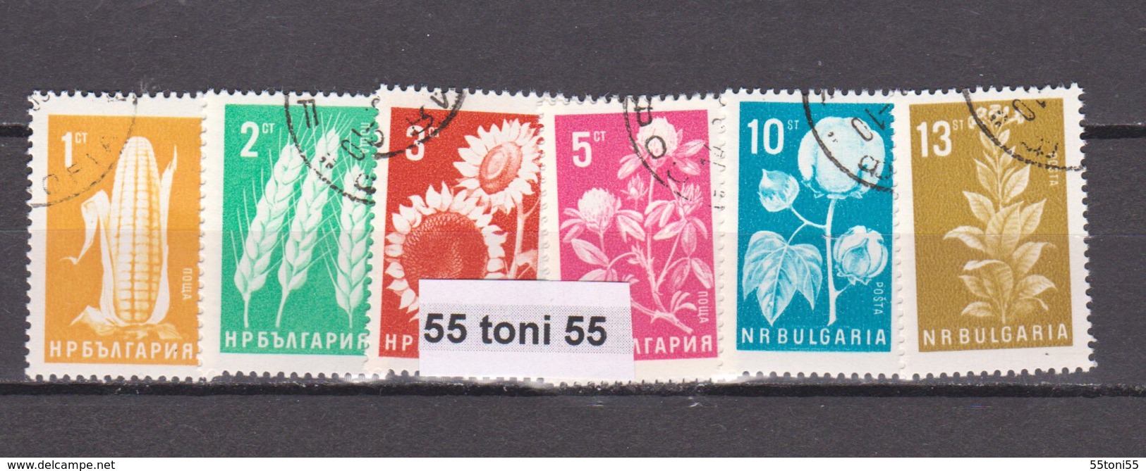 1965 Regular Edition AGRICULTURAL PRODUCTS Mi 1522/28 6v.-used(O) Bulgaria/Bulgarie - Agricultura