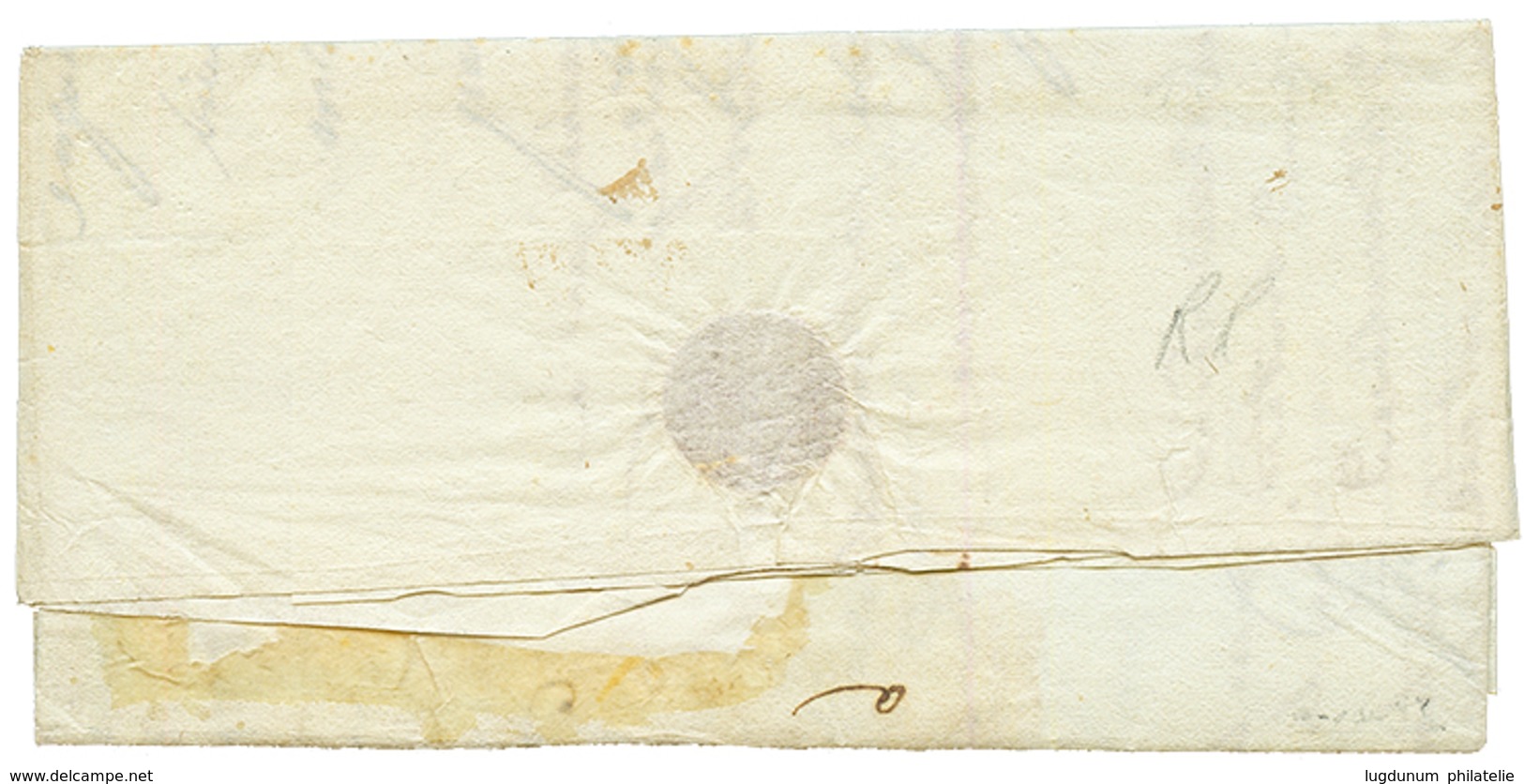 "OCCUPATION De NAPLES" : 1802 Cachet Rare Bau DE NAPLES / PORT PAYE Sur Lettre Avec Texte (défaut). TTB. - Army Postmarks (before 1900)