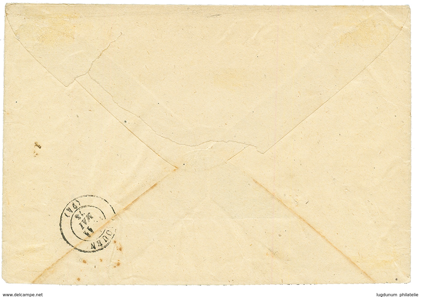 1873 Superbe Paire Du 5c BORDEAUX (n°42) + CERES 10c + Paire 25c (n°60) Obl. GC 2925 Sur Enveloppe De PONT AUDEMER Pour  - 1870 Bordeaux Printing